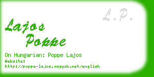 lajos poppe business card